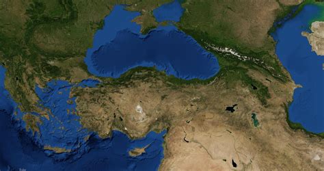 Türkiyenin uydu görüntüsü
